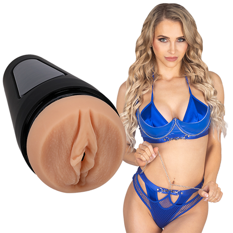 Doc Johnson Main Squeeze Alix Lynx Realistic Pussy Stroker Vanilla ULTRASKYN - Masturbators and Strokers