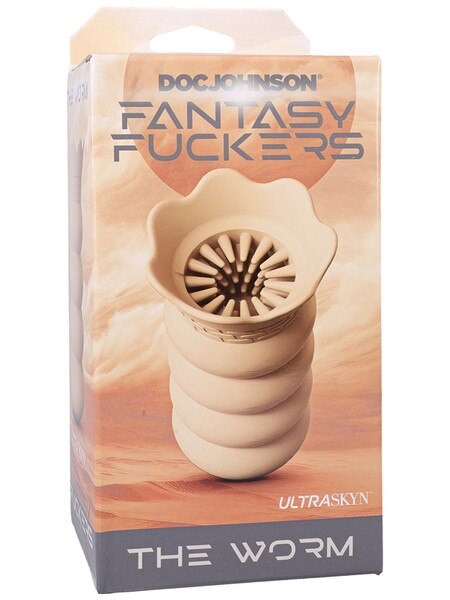 Doc Johnson Fantasy Fuckers The Worm Male Masturbator ULTRASKYN Material - Masturbators and Strokers