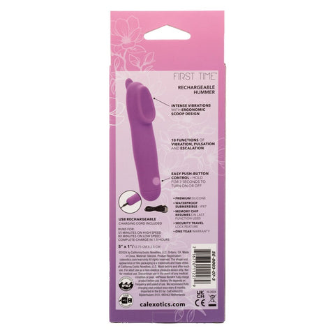 California Exotics First Time Rechargeable Hummer Massager with Scoop Tip Design - Personal Massagers
