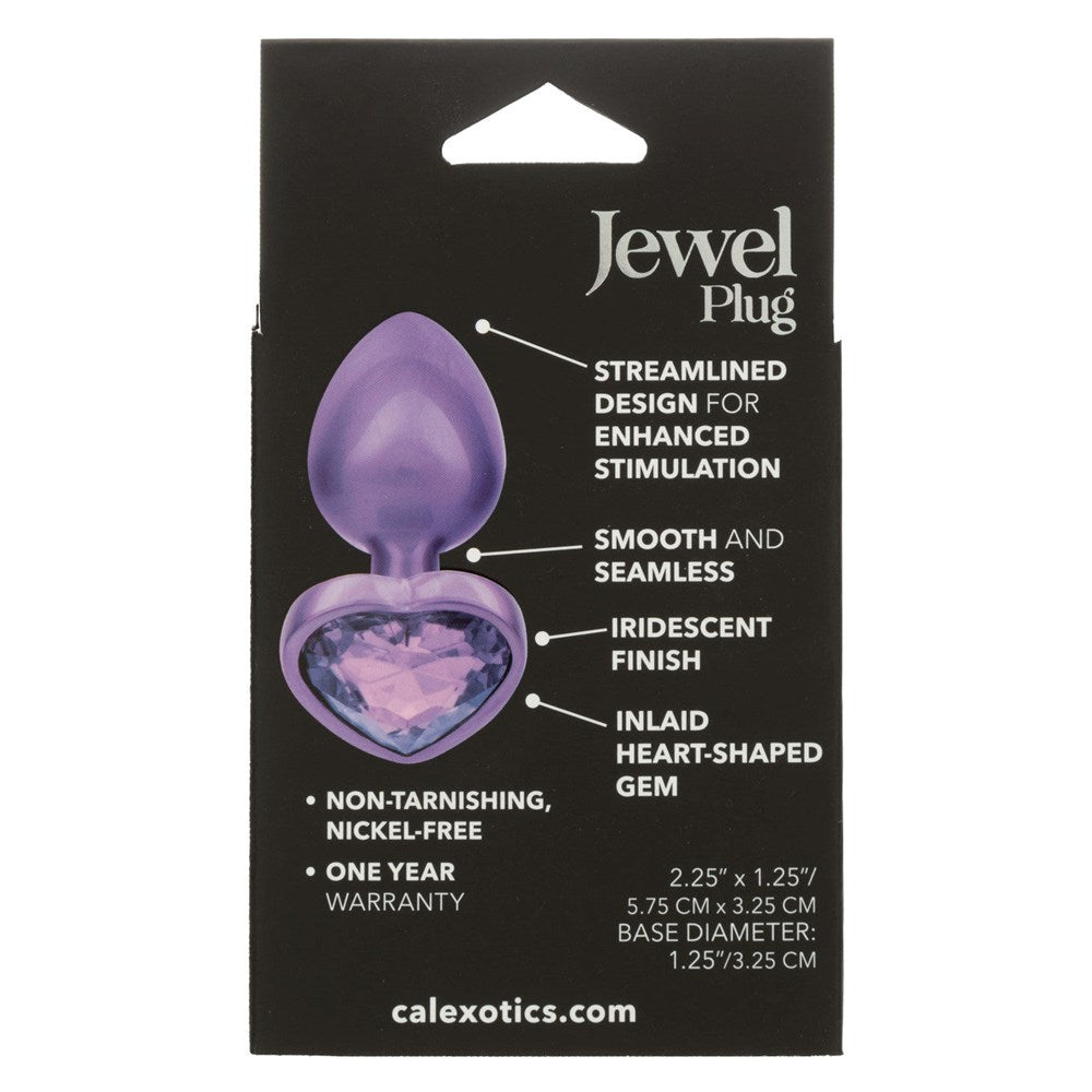 California Exotics Jewel Amethyst Heart Shape Butt Plug with Decorative Gem - Butt Plugs
