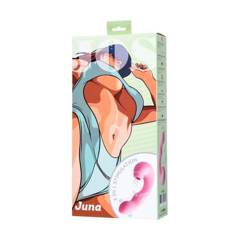 JOS Juna Air Pulse Dual Clitoral Stimulator Triple Action Technology - - Clit Ticklers and Pulsators