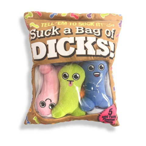 Little Genie Suck A Bag Of Dicks Plushy Pillows Novelty Comfort Gift - Party Gifts and Novelties