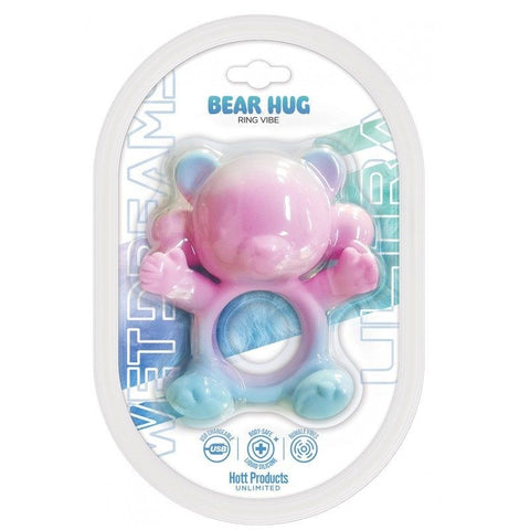 Hott Products Wet Dreams Ultra 20 Mode Bear Hug Cock Ring Vibrator - Vibrating Cock Rings