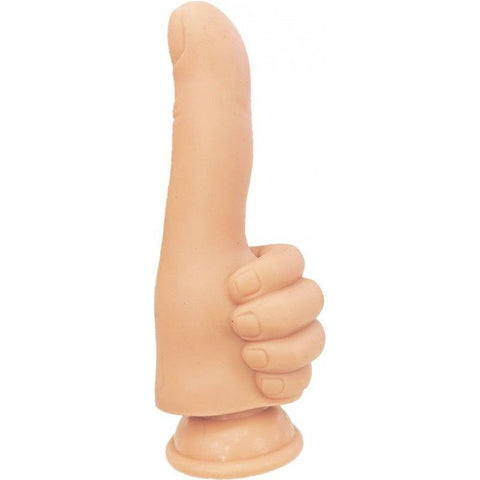Hott Products Finger Fest Thumbs Up Realistic Dildo Flesh with Suction Cup Base - Realistic Dildos