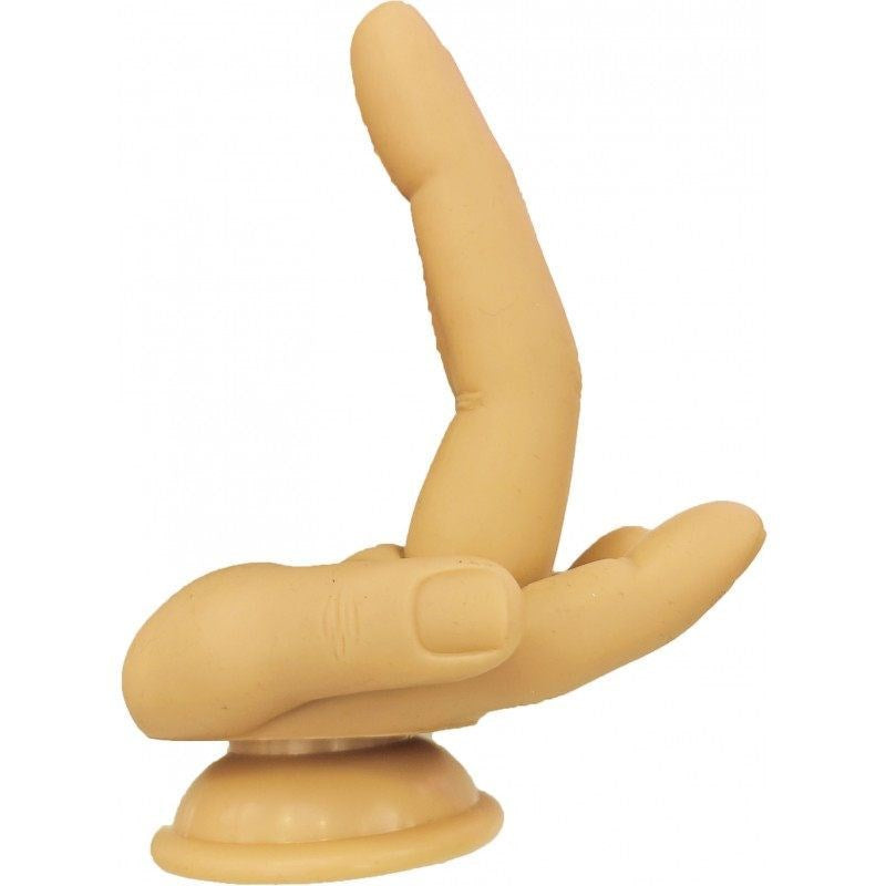 Hott Products Finger Fest Double Up Realistic Dildo Flesh Dual Stimulation - - Realistic Dildos
