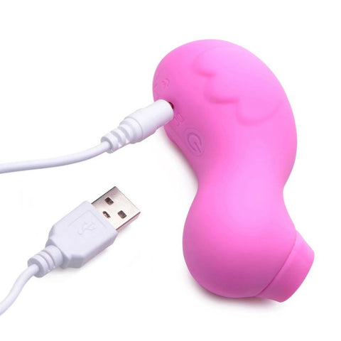 XR Brands Shegasm Sucky Ducky Silicone Clitoral Stimulator Pink Suction Tech - Clit Ticklers and Pulsators