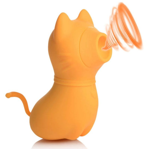 XR Brands Shegasm Sucky Kitty 7X Clitoral Stimulator Orange Air Stim Suction - Clit Ticklers and Pulsators