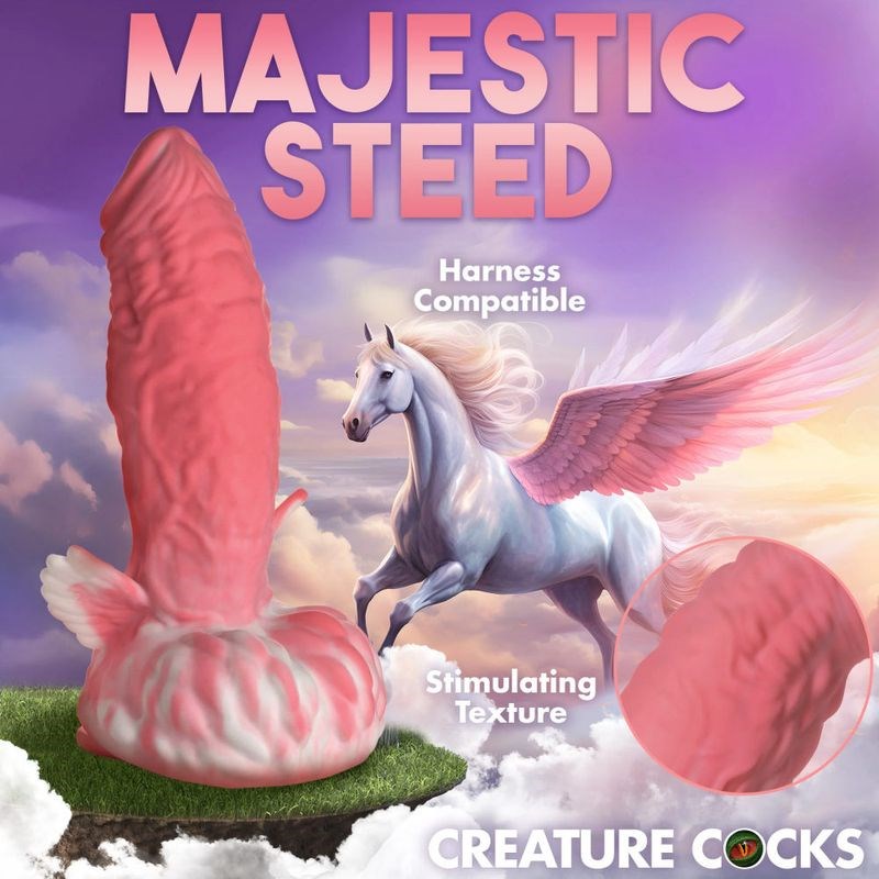 XR Brands Creature Cocks Pegasus Pecker Winged Fantasy Silicone Dildo Textured - - Realistic Dildos