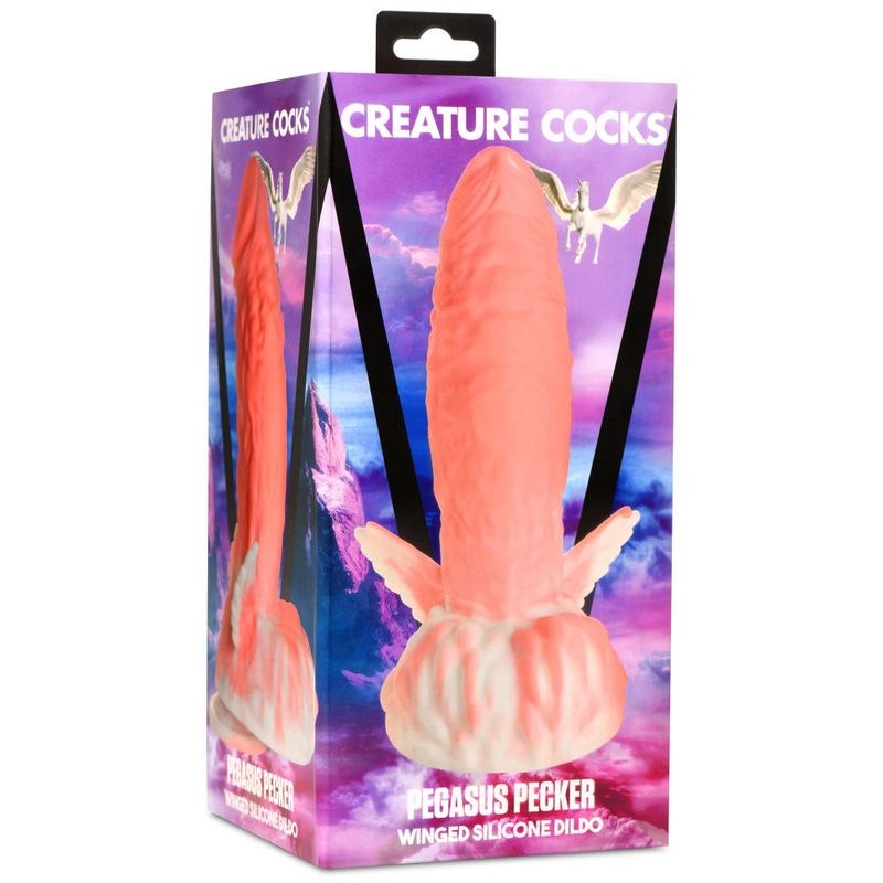 XR Brands Creature Cocks Pegasus Pecker Winged Fantasy Silicone Dildo Textured - - Realistic Dildos