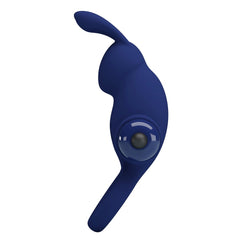 Pretty Love Jiro 10 Functions Powerful Cock Ring Navy Blue - - Vibrating Cock Rings