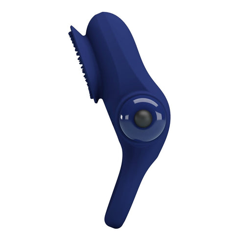 Baile Pretty Love Palle Powerful Vibrating Penis Ring Navy Blue Double Ring - Vibrating Cock Rings
