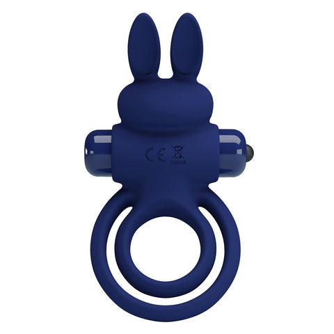 Pretty Love Darey Powerful Vibrating Dick Ring Navy Blue Enhanced Erections - Vibrating Cock Rings