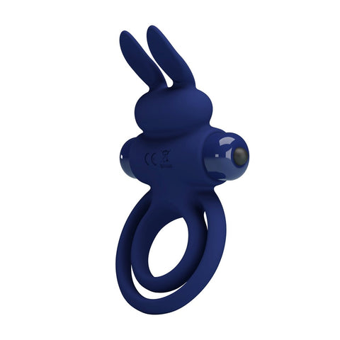 Pretty Love Darey Powerful Vibrating Dick Ring Navy Blue Enhanced Erections - Vibrating Cock Rings