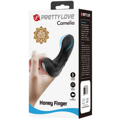 Pretty Love Camelia Honey Finger Adult Massager Black - - Finger and Tongue Vibrators