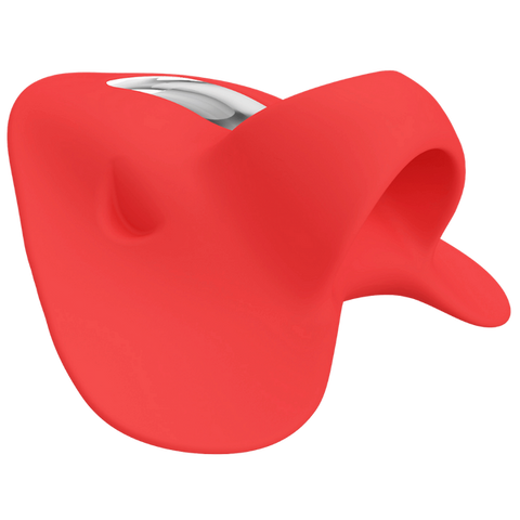 Pretty Love Carnation Rechargeable Finger Vibrator Red - Finger and Tongue Vibrators