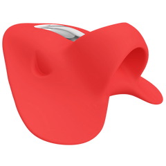 Pretty Love Carnation Rechargeable Finger Vibrator Red - - Finger and Tongue Vibrators