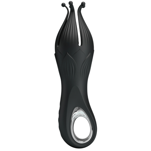 Pretty Love Arella Rechargeable Clitoral Massager Black - Clit Ticklers and Pulsators