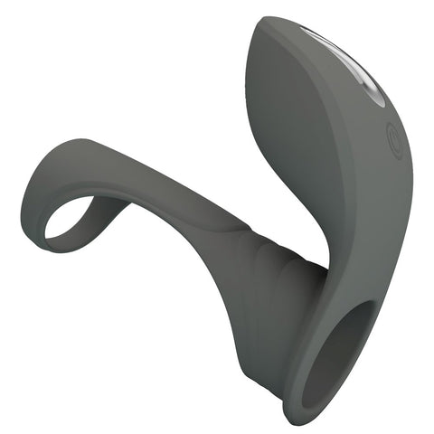 Pretty Love Cirrus Master Rechargeable Penis Ring Grey - Vibrating Cock Rings