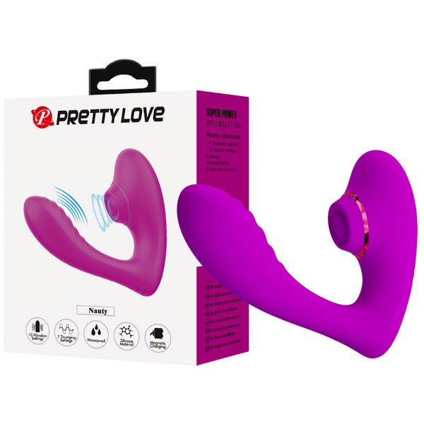 Pretty Love Nauty Rechargeable Clitoral Stimulator Purple - - Clit Ticklers and Pulsators