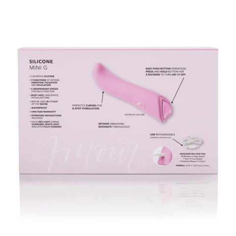 California Exotics Jopen Amour Silicone Multi Functions Mini G Spot Vibrator - G-Spot Vibrators