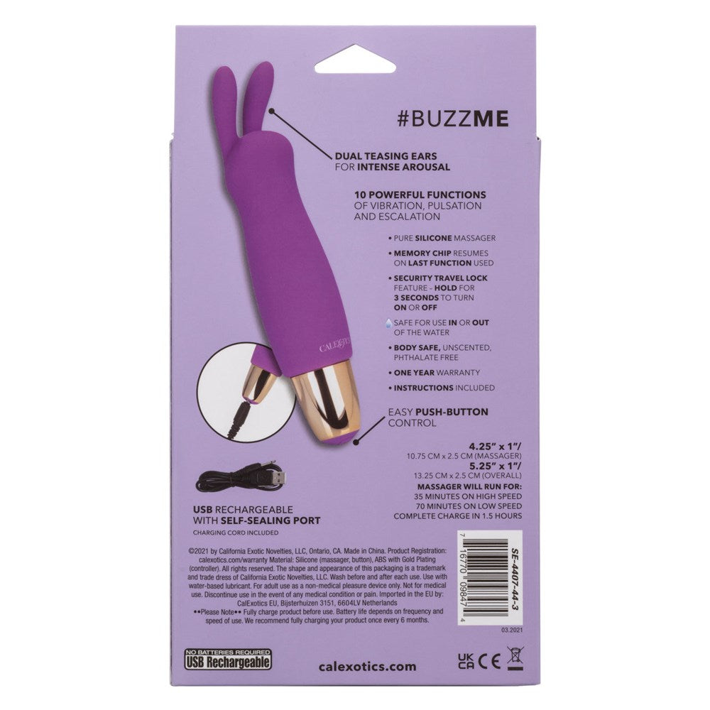California Exotics Slay BuzzMe Adult Vibrator Dual Ear Clitoral Stimulation - - Personal Massagers