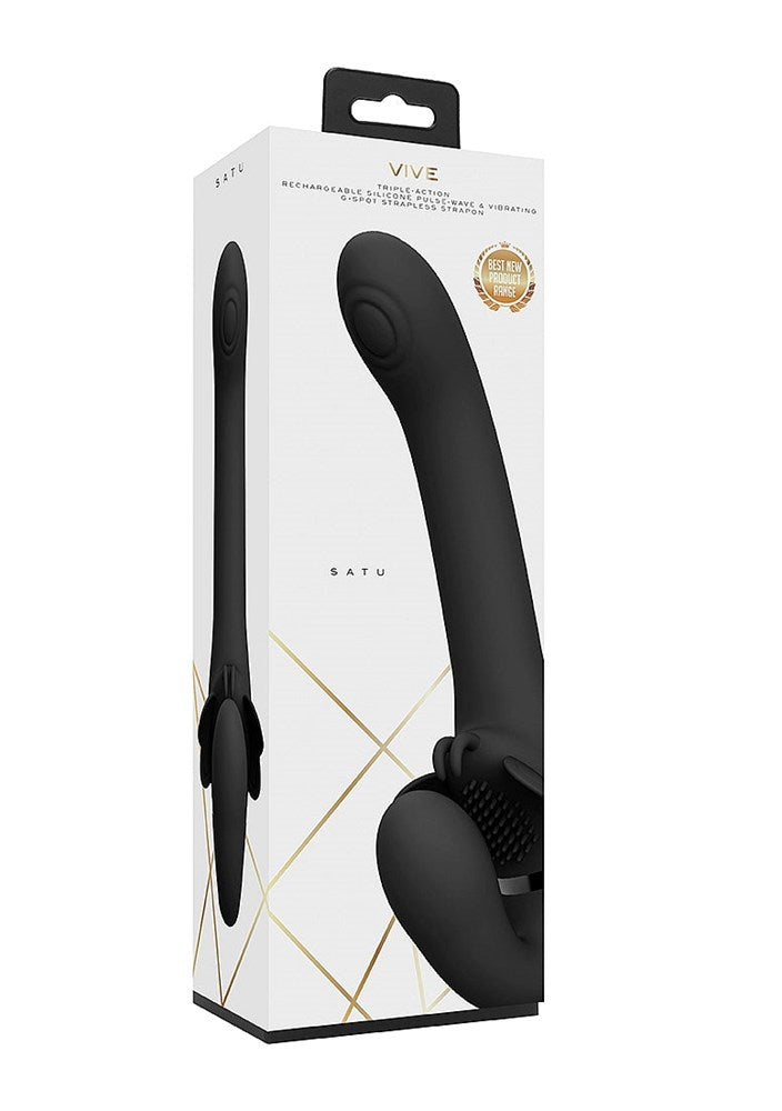 Shots Toys Vive Satu Vibrating Strapless Strap On Sex Toys Triple Motor - - Strap On Sextoys