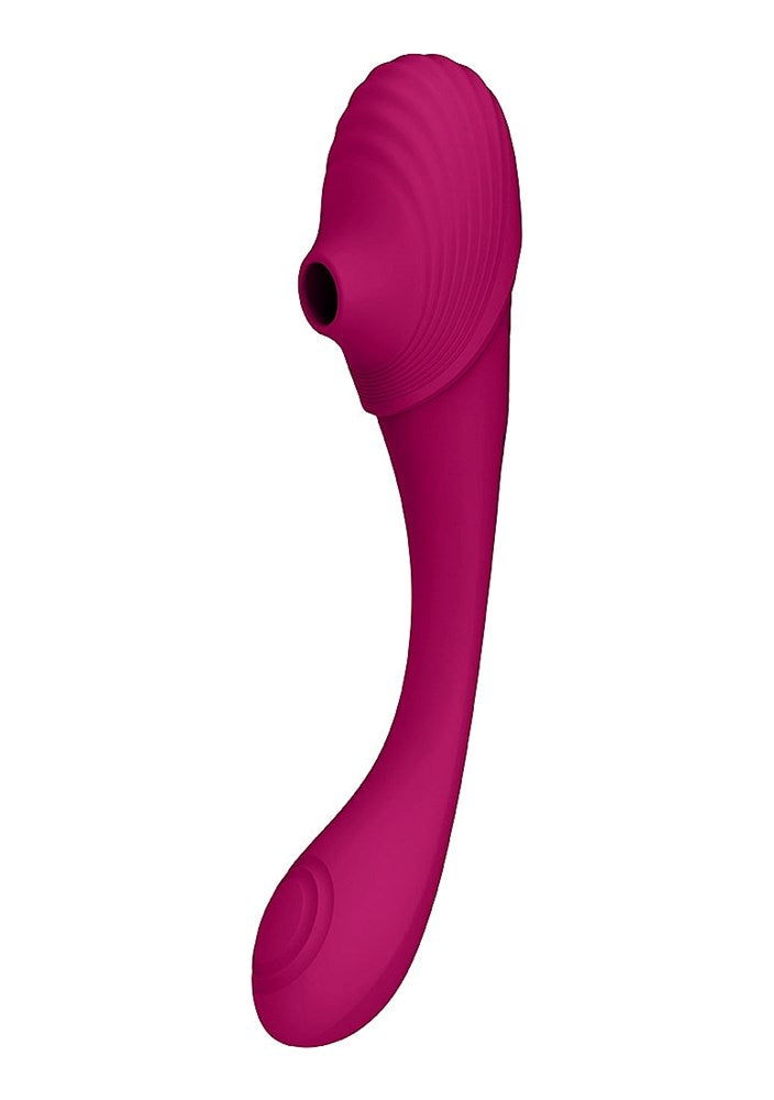 Shots Toys Vive Mirai Double Ended Pulse & Air Wave Bendable Vibrator - - Clit Ticklers and Pulsators