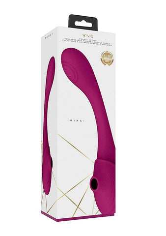 Shots Toys Vive Mirai Double Ended Pulse & Air Wave Bendable Vibrator - Clit Ticklers and Pulsators