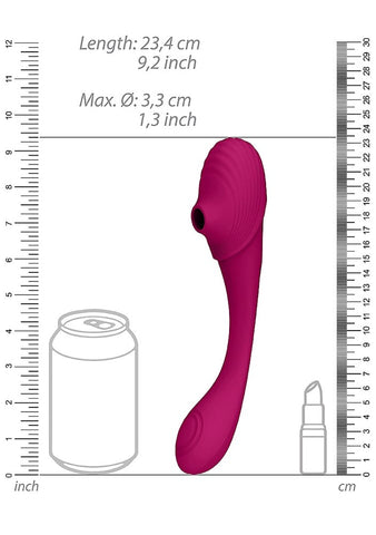 Shots Toys Vive Mirai Double Ended Pulse & Air Wave Bendable Vibrator - Clit Ticklers and Pulsators