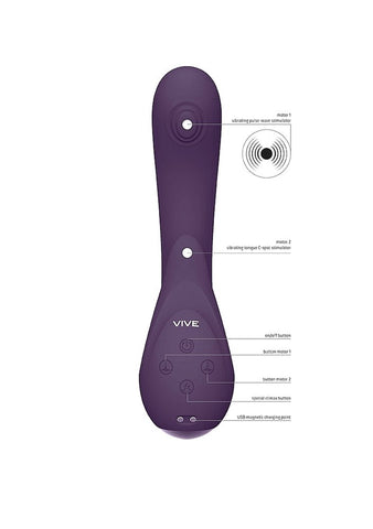 Shots Toys Vive Miki Pulse Wave Flickering G Spot Vibrator Triple Motor - G-Spot Vibrators