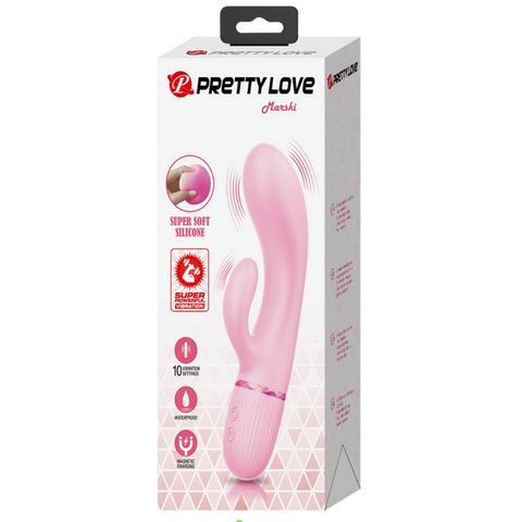 Baile Pretty Love Marski Silicone Dual Motor Rabbit Vibrator Dual Stimulation - Rabbit Vibrators