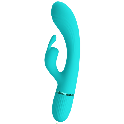 Baile Pretty Love Scocco Dual Motor Silicone Rabbit Massager Cock Ring - Rabbit Vibrators