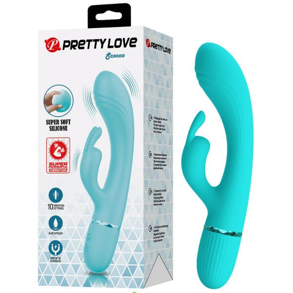 Pretty Love Scocco Dual Motor Silicone Rabbit Massager - - Rabbit Vibrators