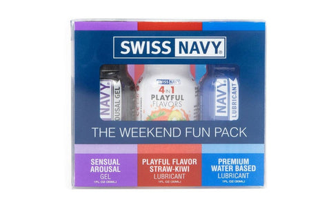 Swiss Navy Weekend Fun Pack Anal Silicone Lubricant Three Formula Adventure Kit - Silicone Based Lubes