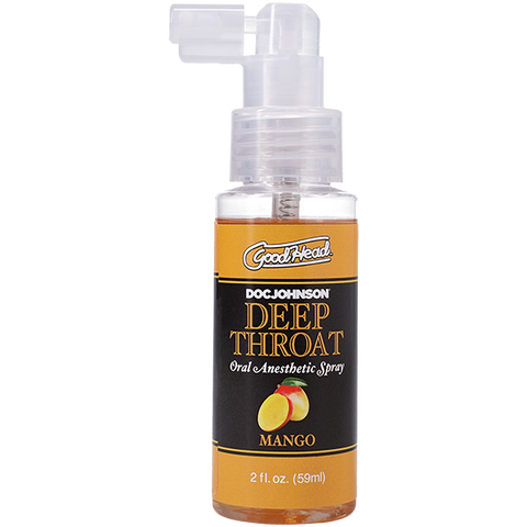 Doc Johnson GoodHead Mango Flavoured Deep Throat Spray 59ml - Delay and Excite Sprays