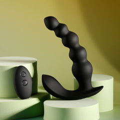 Evolved BEAD ME UP Remote Control Vibrating Anal Beads Black - - Anal Beads and Balls