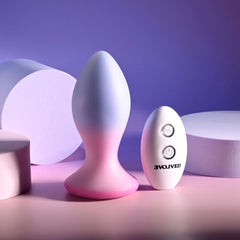 Evolved PARADISE Rechargeable Butt Plug Pink/Purple - - Butt Plugs