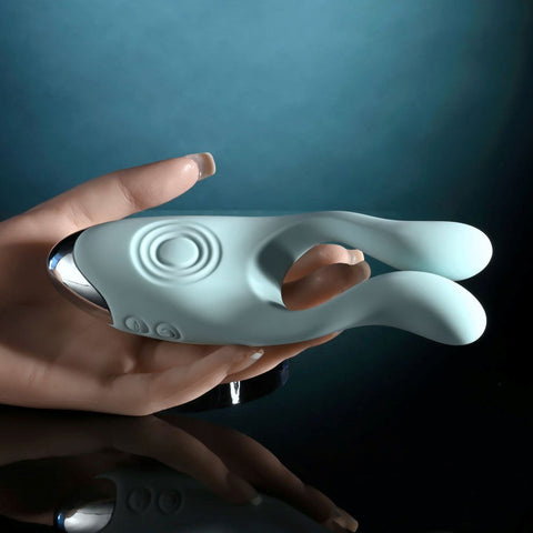 Evolved COUPLES THERAPY Rechargeable Couples Vibrator Teal with Dual Motors - Sex Toys For Couples
