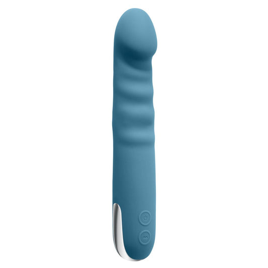 Evolved QUEEN OF ALL TRADES Thrusting Dildo Vibrator Blue - - Vibrating Dildos