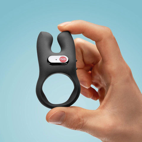 Fun Factory NOS USB Rechargeable Vibrating Cock Ring Black Anatomical Design - Vibrating Cock Rings