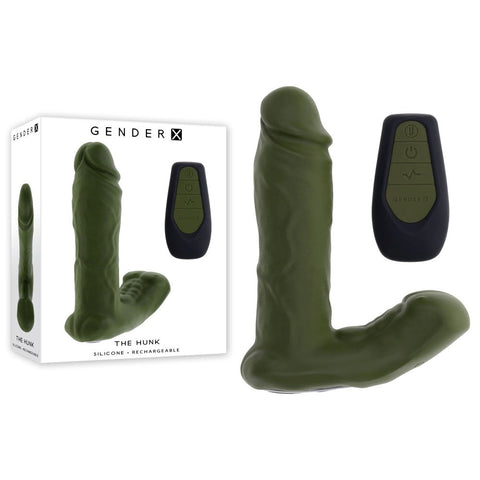 Evolved Gender X THE HUNK Vibrating Growing Dong Green Expanding Technology - Vibrating Dildos