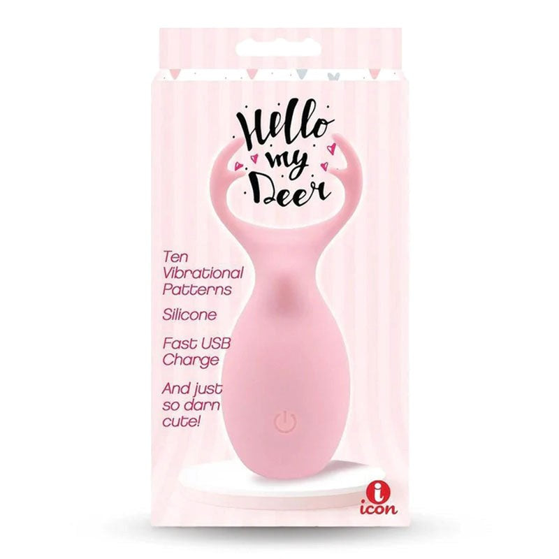 Icon Brands Buzzy Buddy Hello My Deer Clitoral Stimulator Vibrator - Clit Ticklers and Pulsators