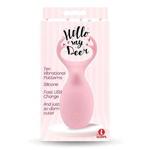Icon Brands Buzzy Buddy Hello My Deer Clitoral Stimulator Vibrator - Clit Ticklers and Pulsators