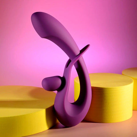 Evolved Playboy Pleasure CHA CHA SLIDE Rabbit Vibrator Purple Adjustable Arm - Rabbit Vibrators