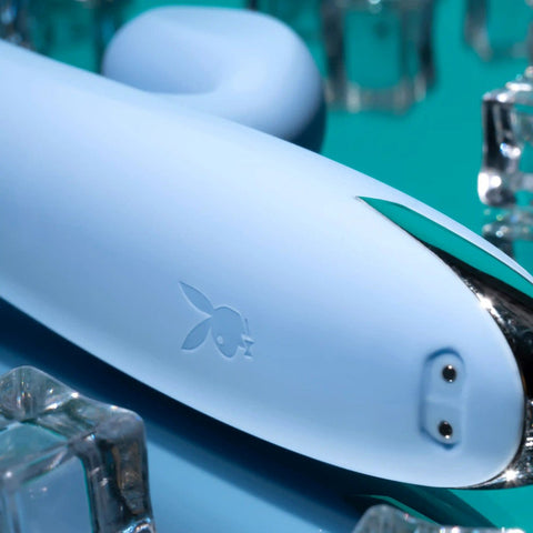 Evolved Playboy Pleasure UP AND AWAY Rabbit Vibrator Blue Triple Motor Design - Rabbit Vibrators