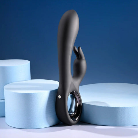 Evolved Playboy Pleasure LATE NIGHT BUNNY Rabbit Massager Black Dual Motors - Rabbit Vibrators