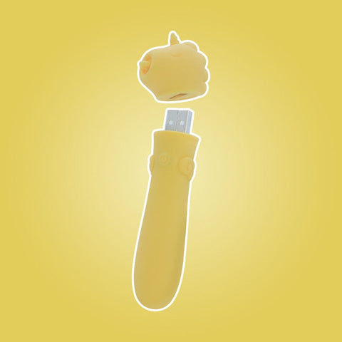 Unihorn Bean Blossom Bullet Vibe Yellow 10 Speed Clitoral Vibrator - Bullet Vibrators
