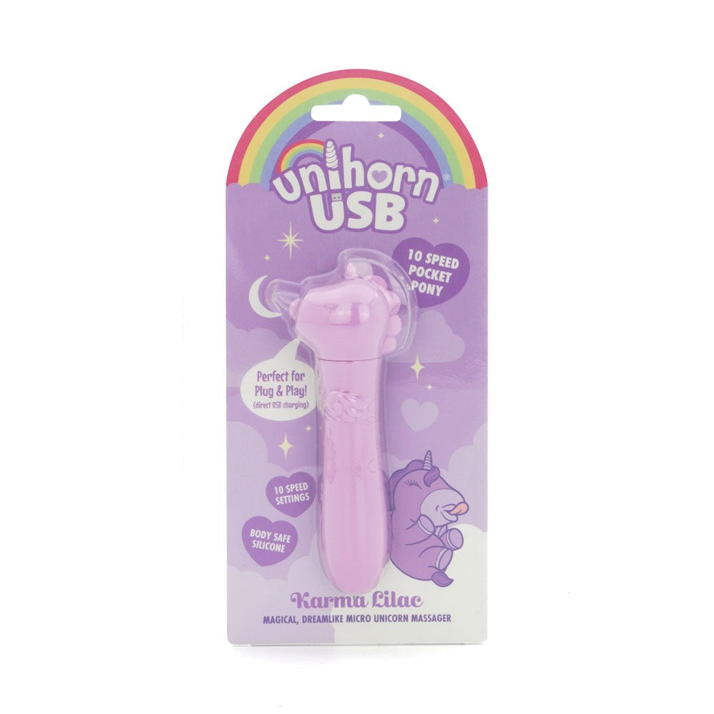 Unihorn Karma Lilac Bullet Vibrator with 10 Speed Settings - - Bullet Vibrators