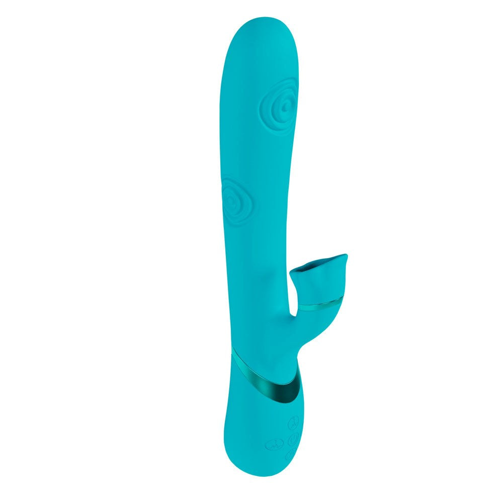 Shots Toys VIVE Fiore Tapping Rabbit Vibrator Blue - - Rabbit Vibrators