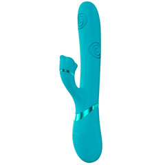Shots Toys VIVE Fiore Tapping Rabbit Vibrator Blue - - Rabbit Vibrators